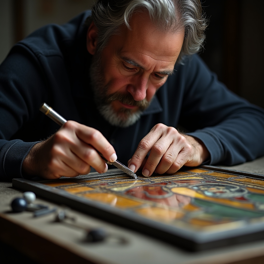 Restauration d'un vitrail ancien